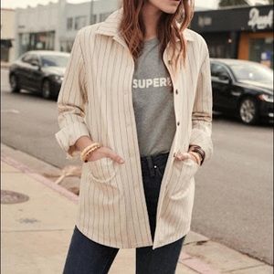 Will Jacket in Ecru Stripe